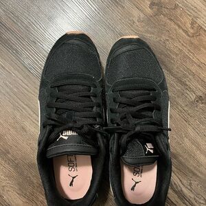 Puma Black and Pink Athletic Shoes